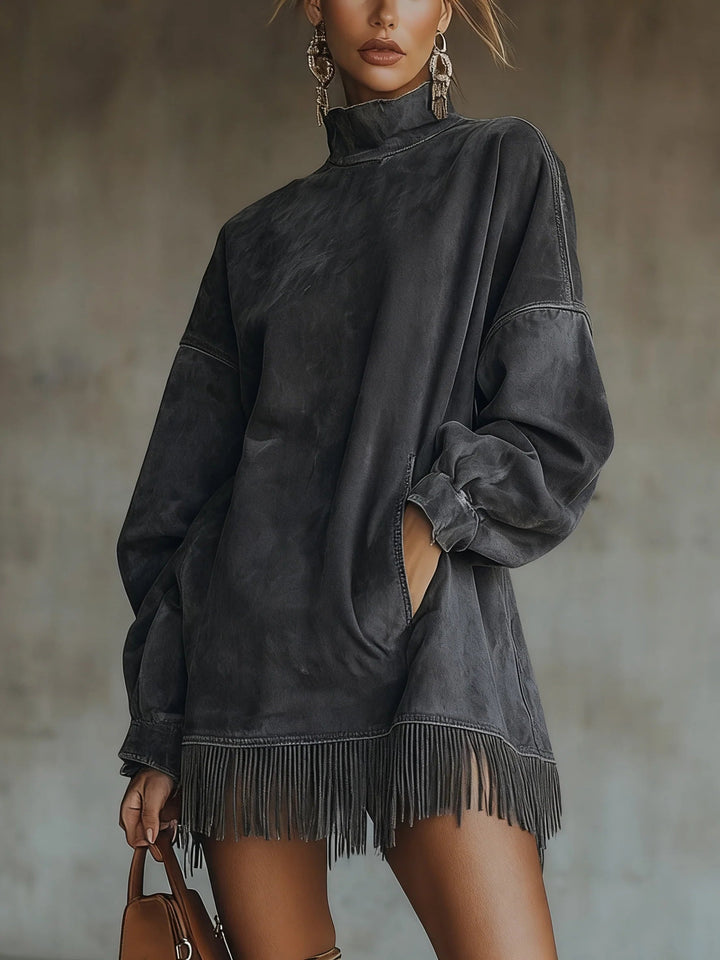 Posey – Fringed Suede Dress