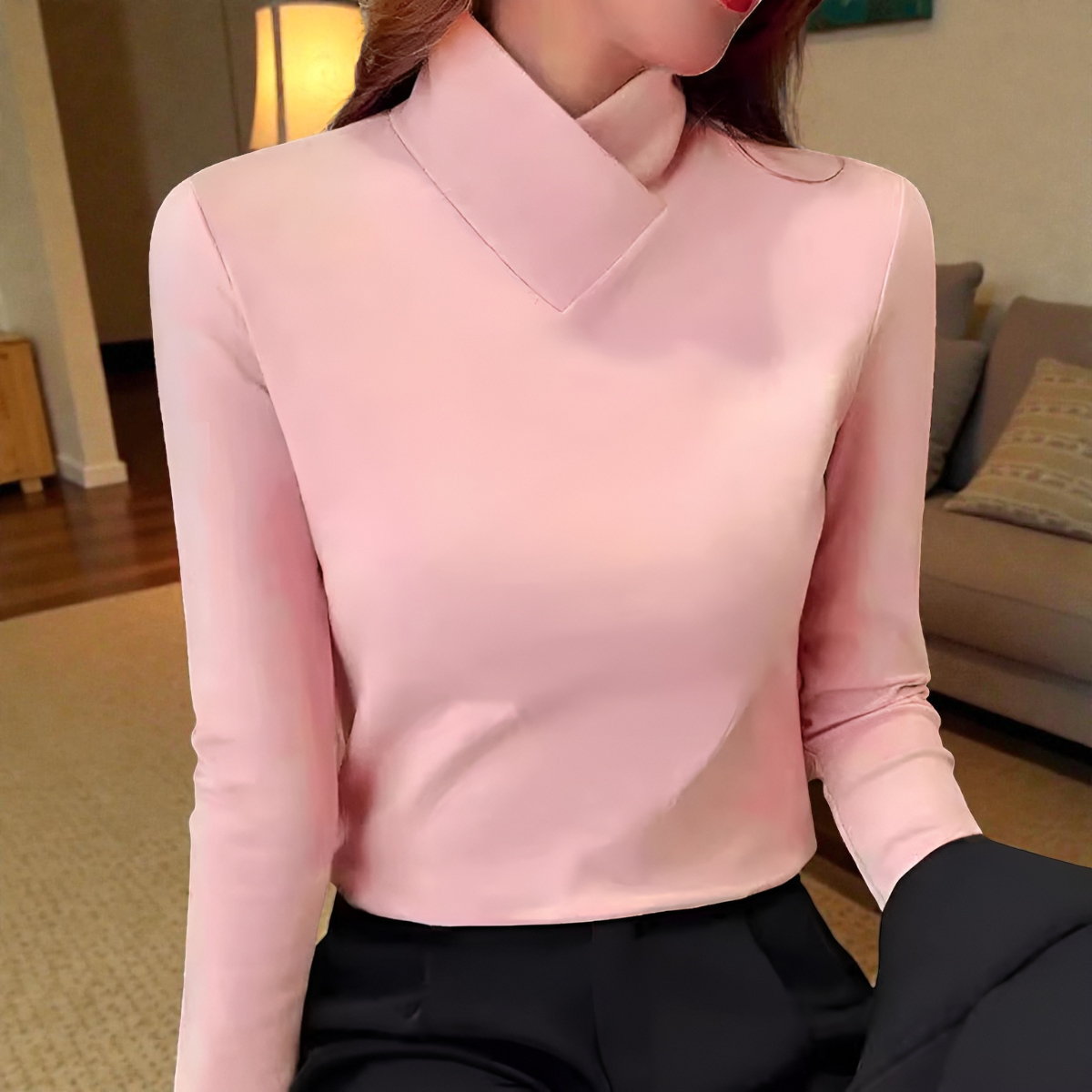 Ruby – Stylish Turtleneck Knit Sweater