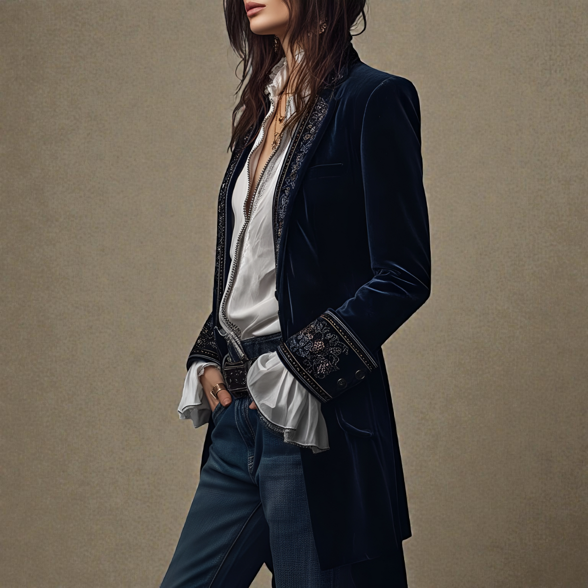 Matilda – Luxurious Velvet Blazer