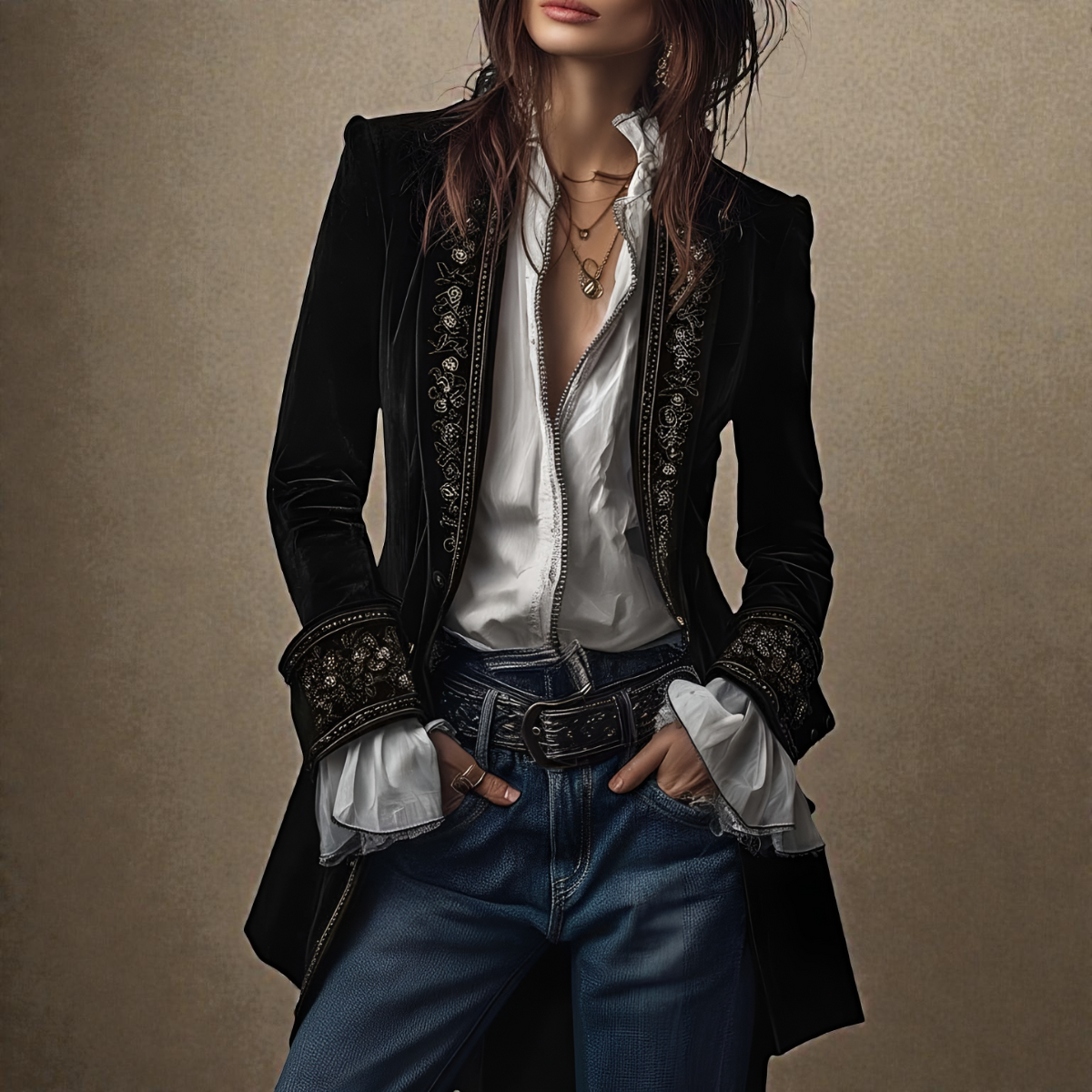 Matilda – Luxurious Velvet Blazer