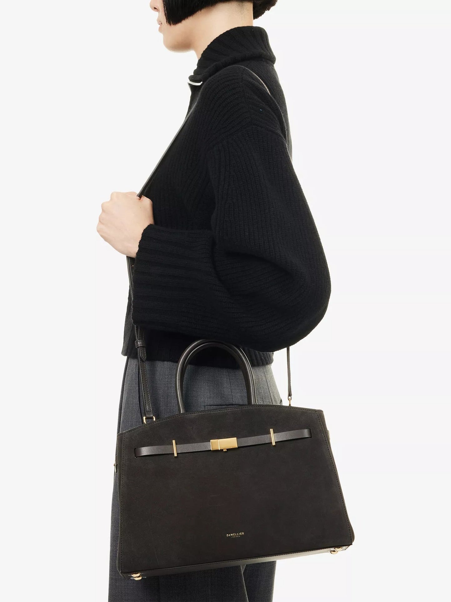 Stylish Midi Leather Handbag