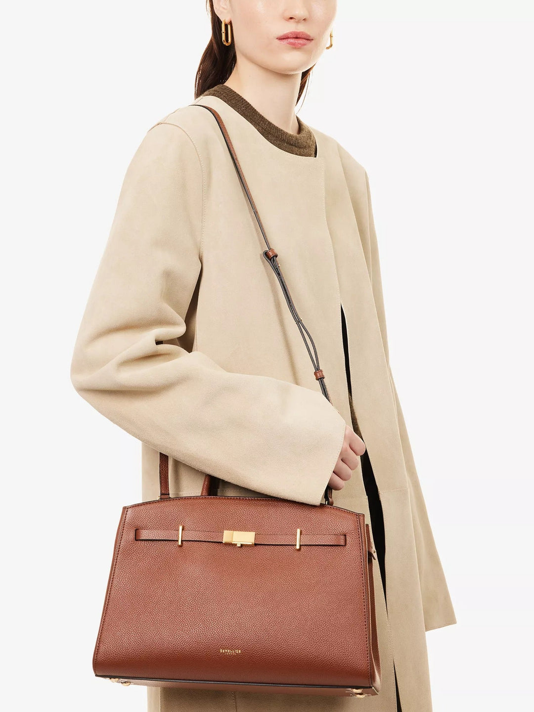 Stylish Midi Leather Handbag