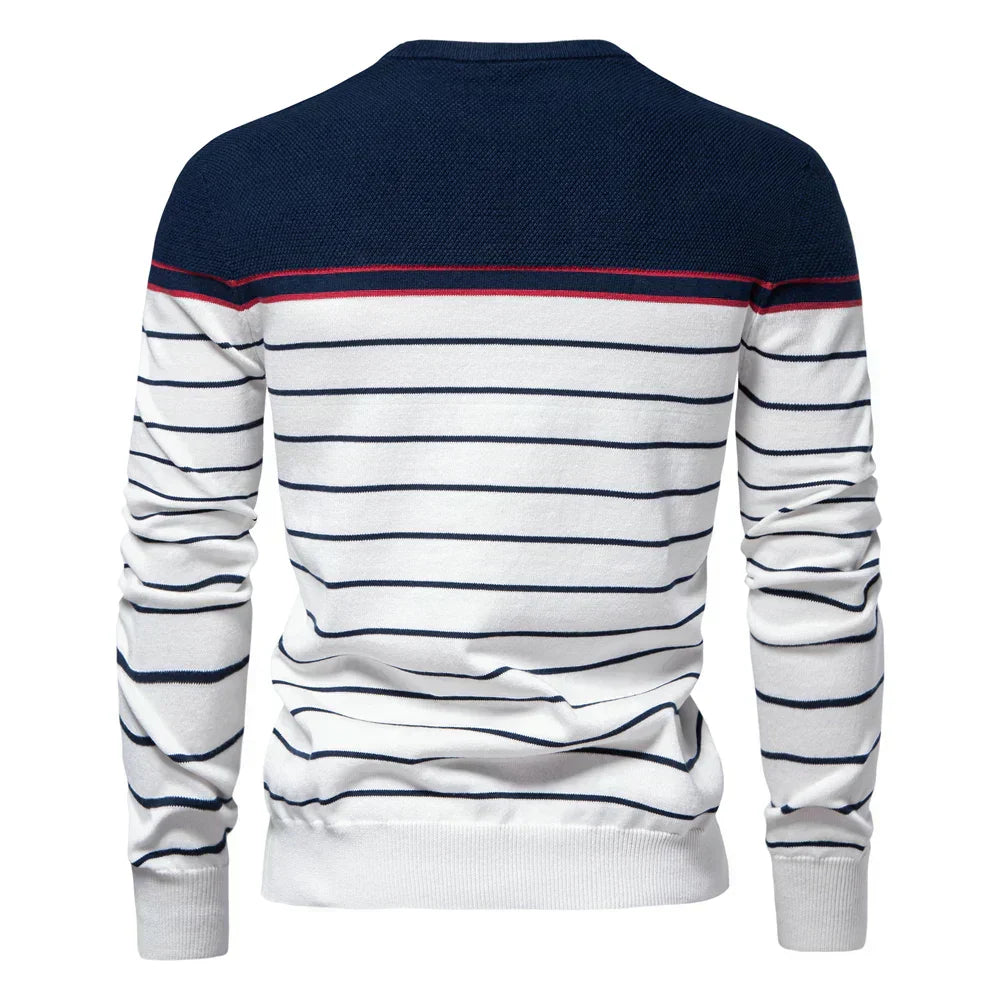 Stephen - Men's Striped Knit Sweater