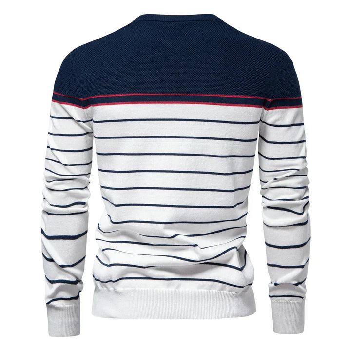 Stephen - Men's Striped Knit Sweater