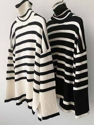 Calla – Stylish Striped Casual Knit Sweater