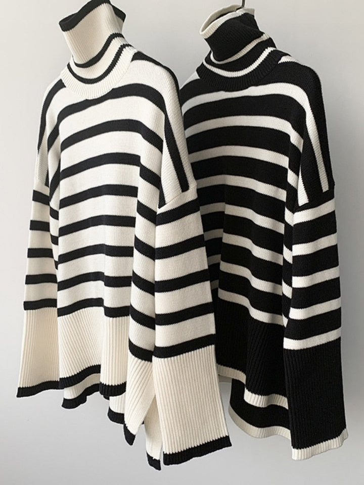 Calla – Stylish Striped Casual Knit Sweater