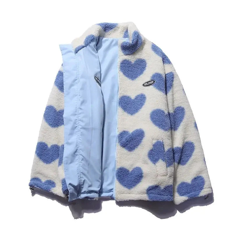 Catherine – Heart-Print Reversible Jacket