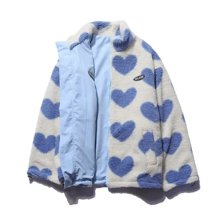 Catherine – Heart-Print Reversible Jacket