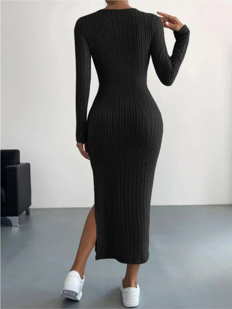 Sierra - Midi Dress with Long Sleeves