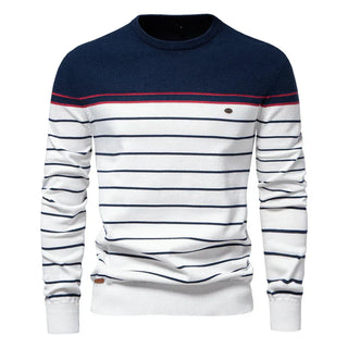Stephen - Men's Striped Knit Sweater