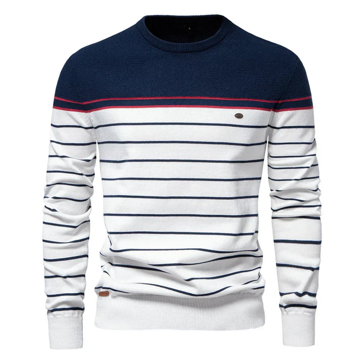 Stephen - Men's Striped Knit Sweater