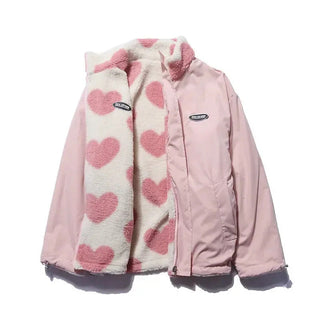 Catherine – Heart-Print Reversible Jacket