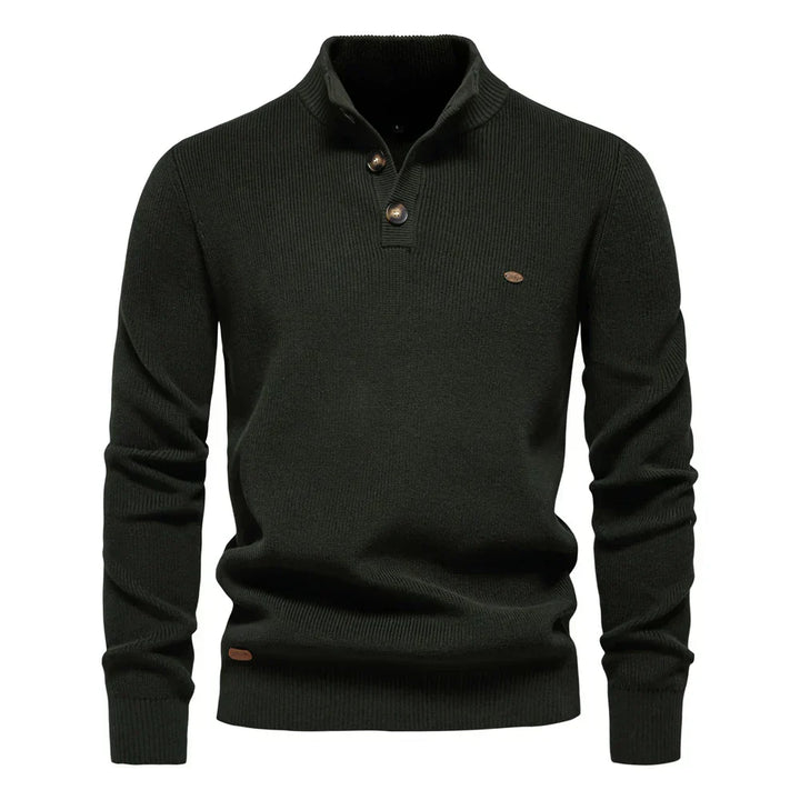 James - Men's Button-Up Sweater