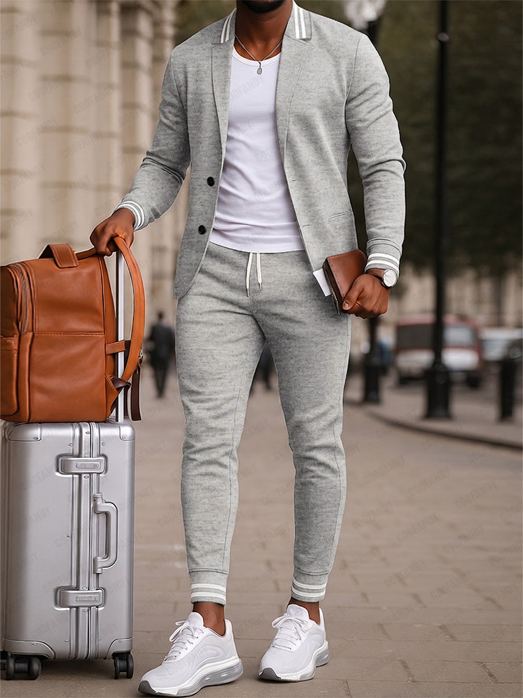 Athletic Inspired Blazer Pants Set