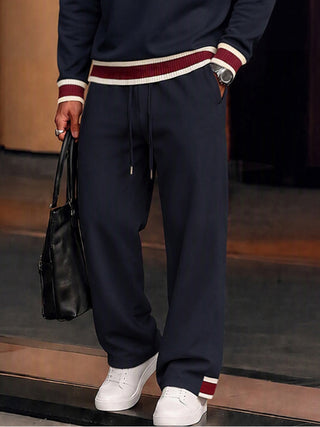 Elevated Casual Contrast Trim Matching Set