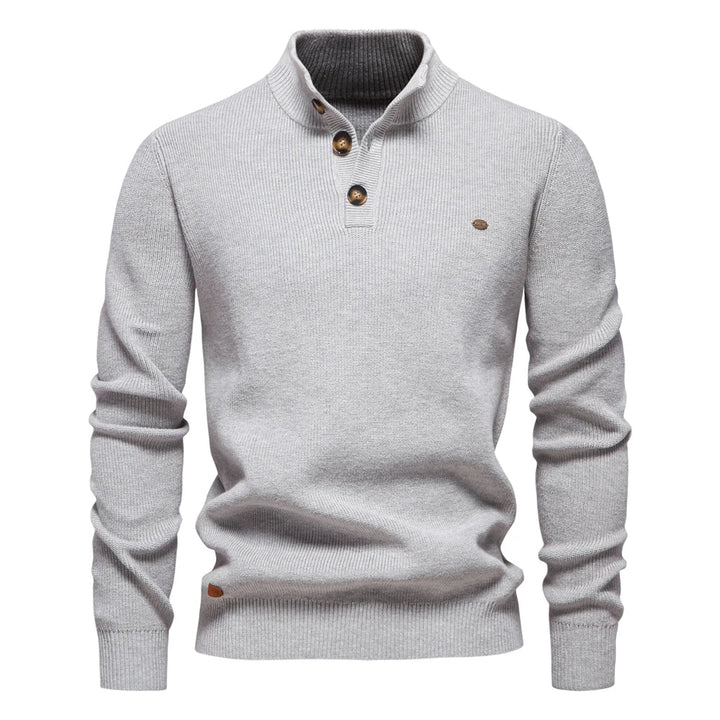 James - Men's Button-Up Sweater