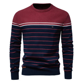 Stephen - Men's Striped Knit Sweater