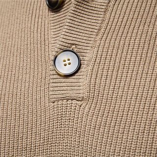 James - Men's Button-Up Sweater