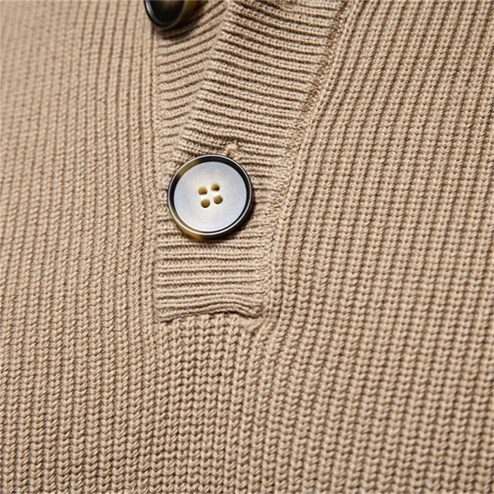 James - Men's Button-Up Sweater