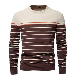 Stephen - Men's Striped Knit Sweater