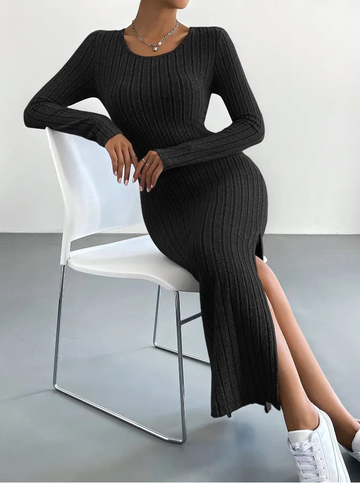 Sierra - Midi Dress with Long Sleeves