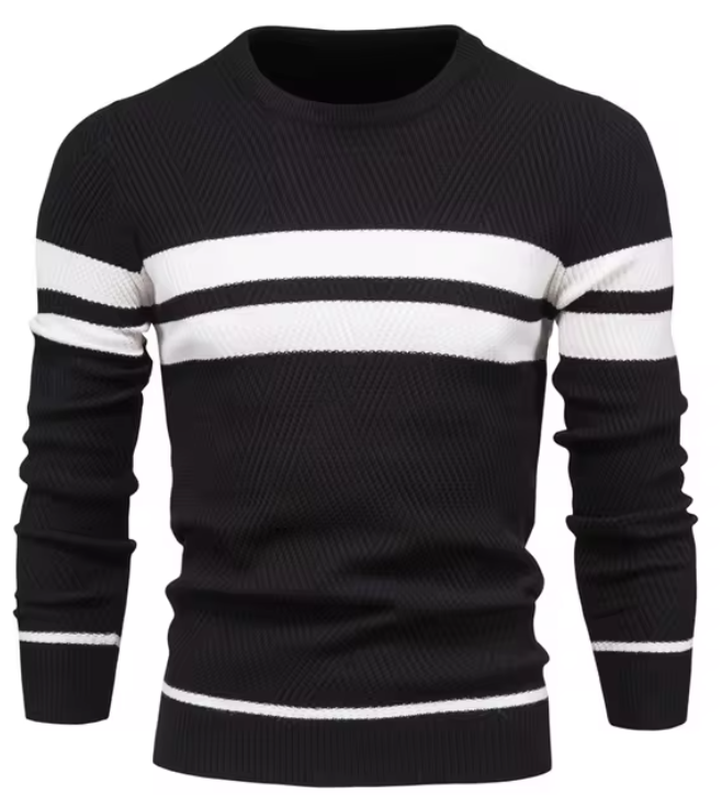 John - Trendy Men's Herringbone Pattern Sweater
