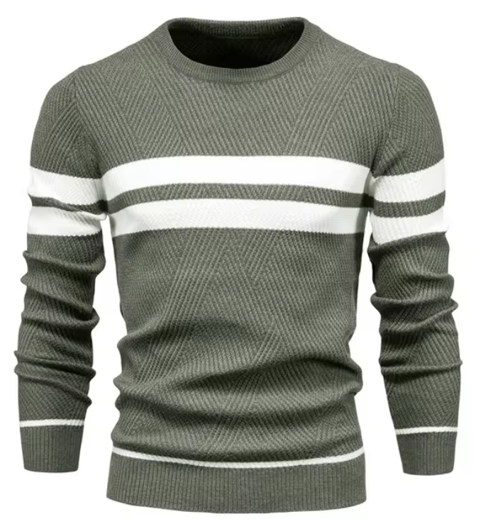 John - Trendy Men's Herringbone Pattern Sweater