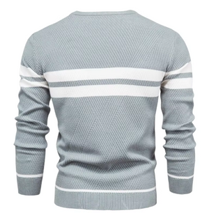 John - Trendy Men's Herringbone Pattern Sweater