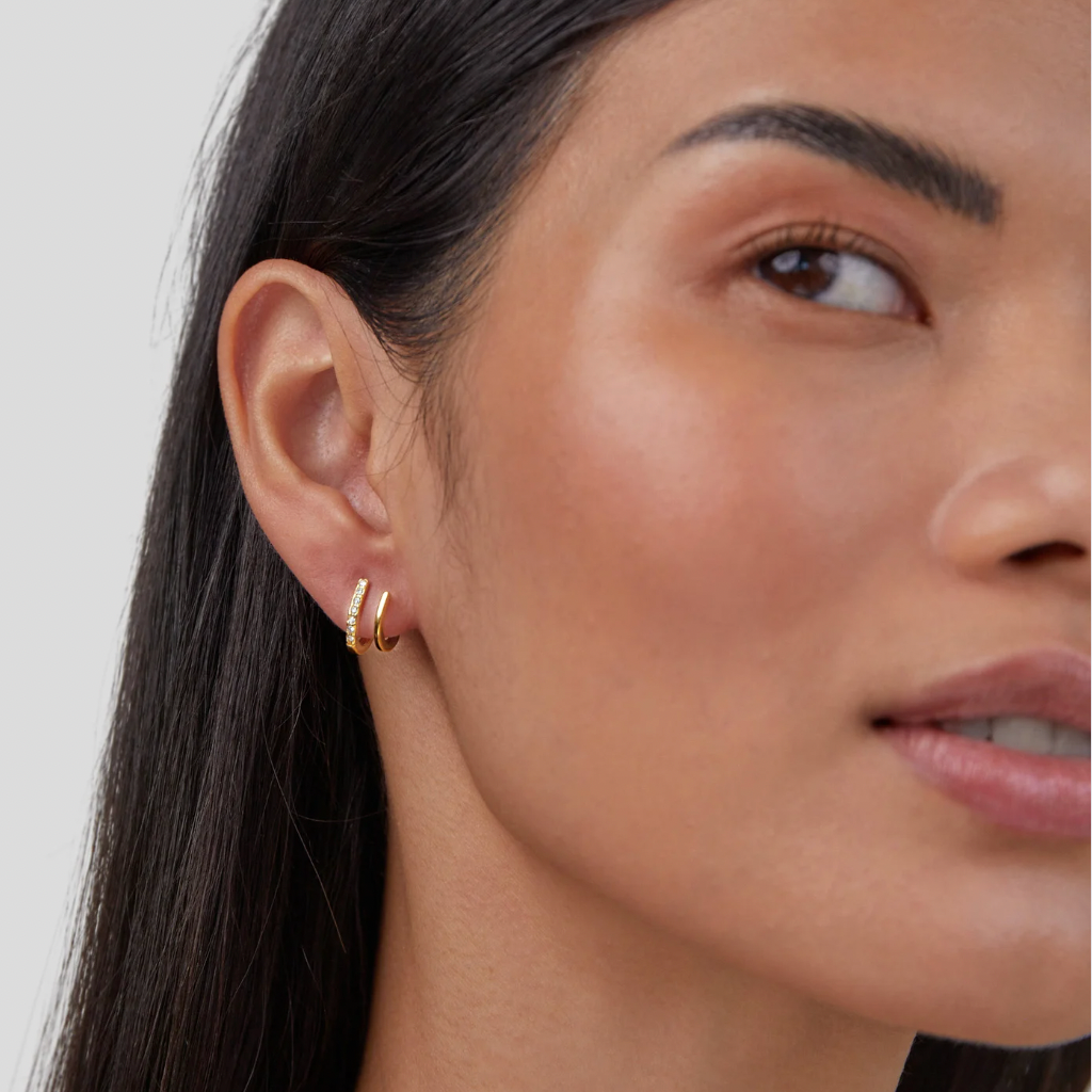 Gold & Crystal Claw Earrings