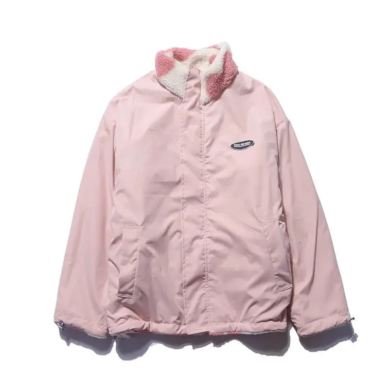 Catherine – Heart-Print Reversible Jacket