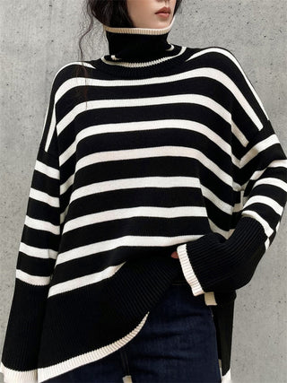 Calla – Stylish Striped Casual Knit Sweater
