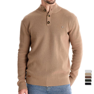 James - Men's Button-Up Sweater
