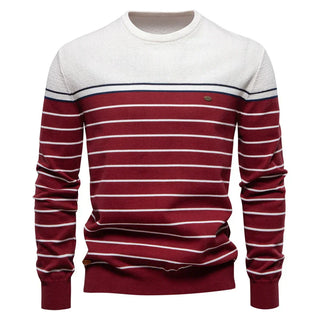 Stephen - Men's Striped Knit Sweater