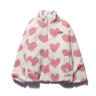 Catherine – Heart-Print Reversible Jacket