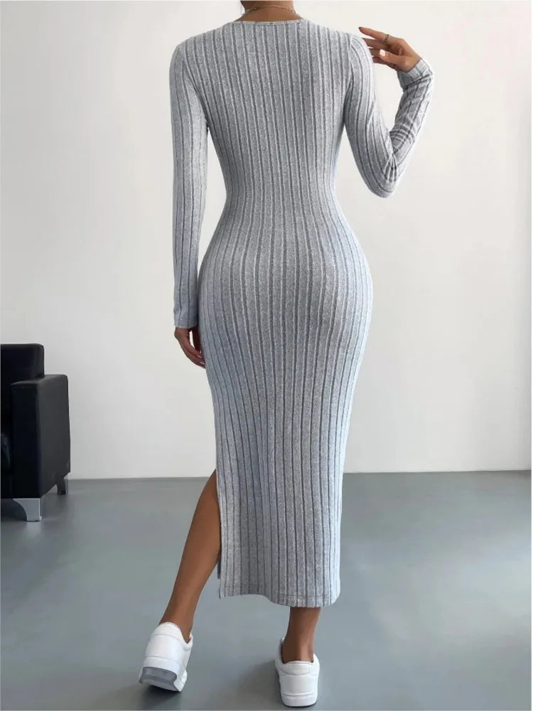 Sierra - Midi Dress with Long Sleeves