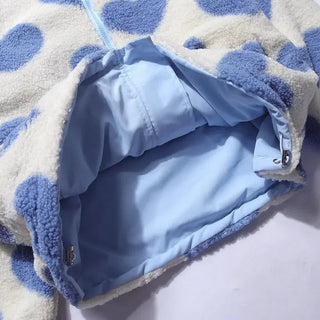 Catherine – Heart-Print Reversible Jacket