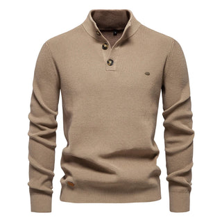 James - Men's Button-Up Sweater