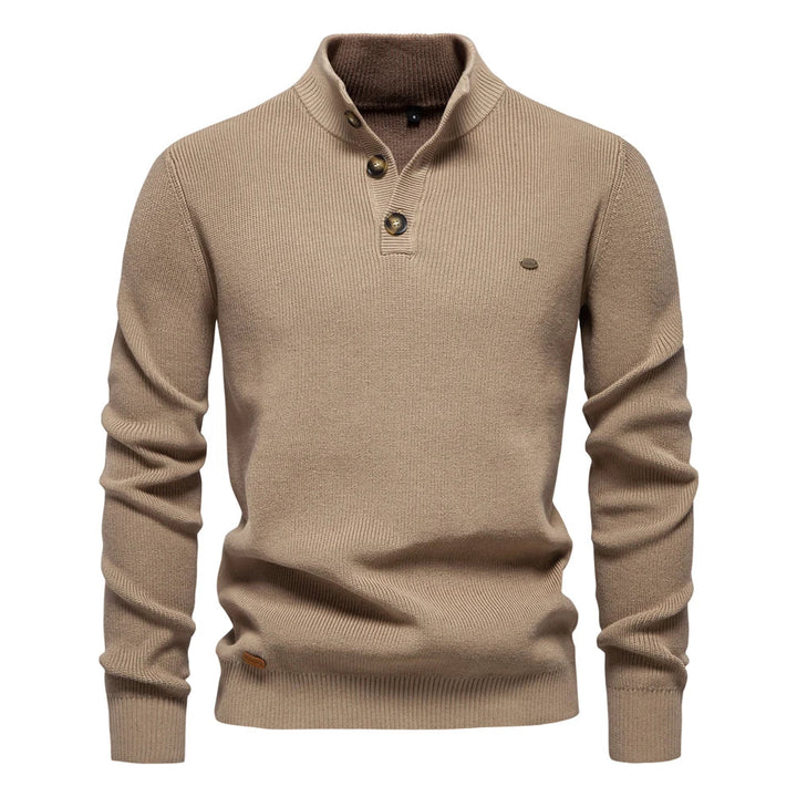 James - Men's Button-Up Sweater