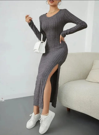 Sierra - Midi Dress with Long Sleeves
