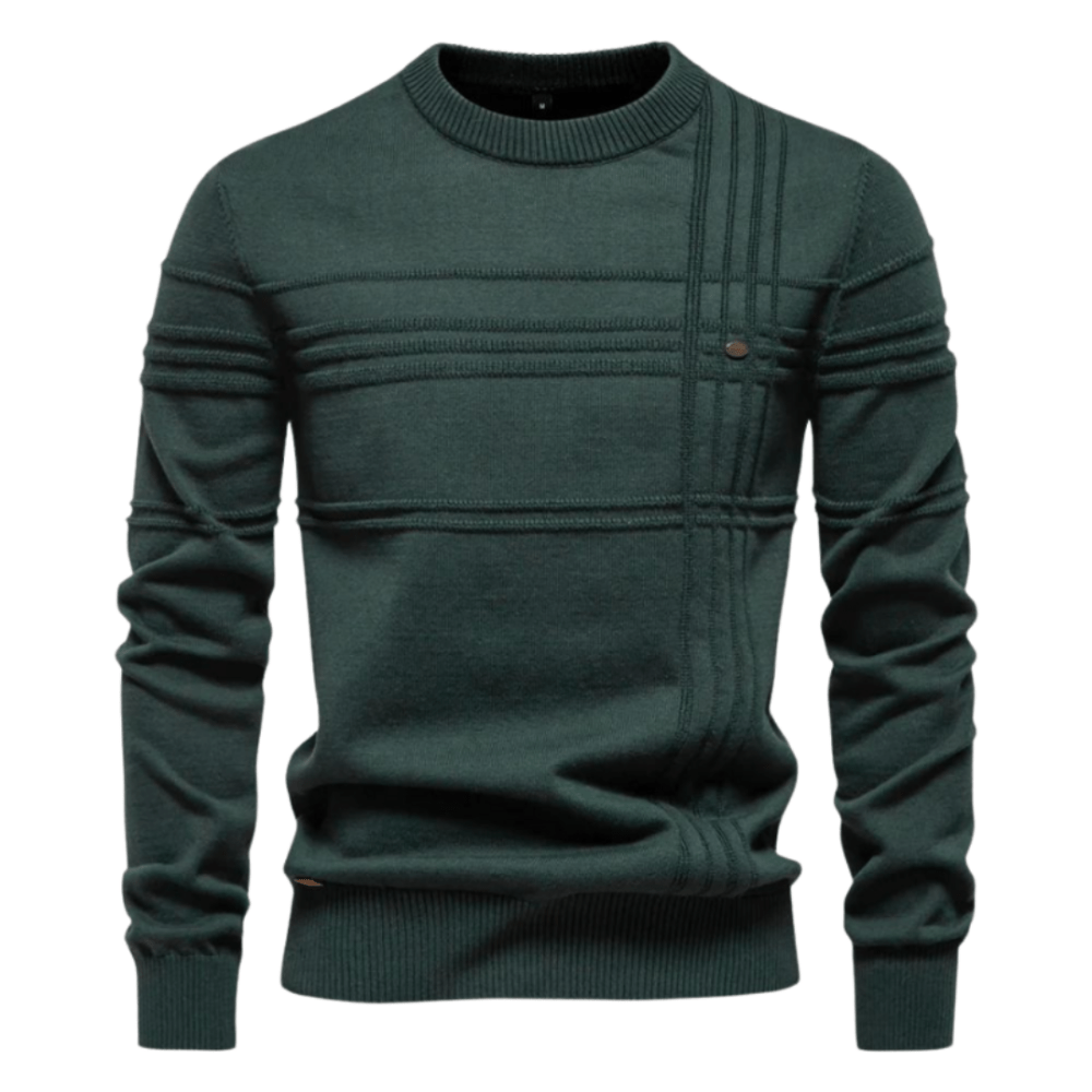 Jayden - Stylish Checked Knit Sweater