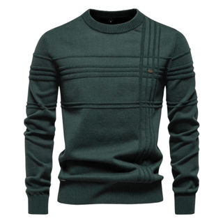 Jayden - Stylish Checked Knit Sweater