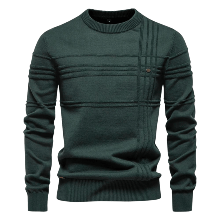 Jayden - Stylish Checked Knit Sweater