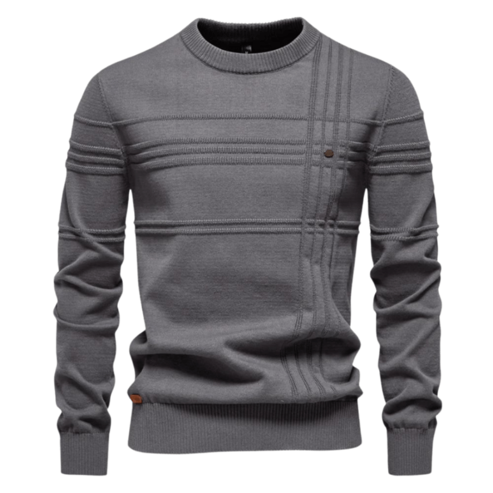 Jayden - Stylish Checked Knit Sweater