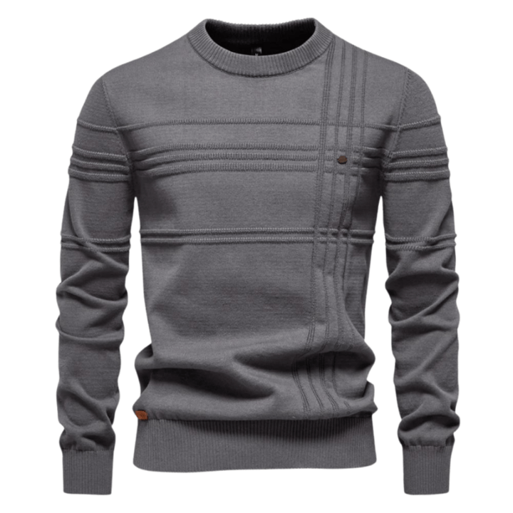 Jayden - Stylish Checked Knit Sweater