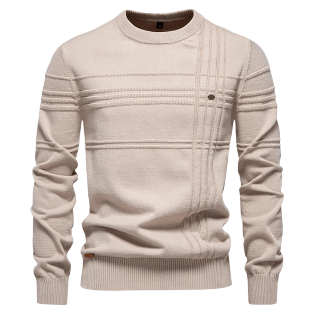 Jayden - Stylish Checked Knit Sweater