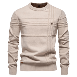 Jayden - Stylish Checked Knit Sweater