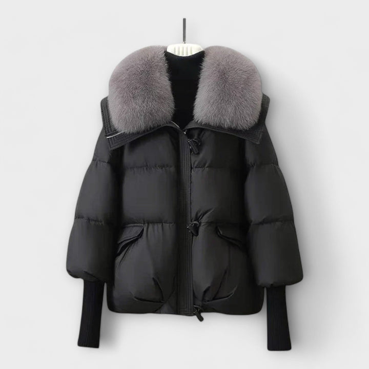 Lucyna – Chic Faux Fur Trimmed Jacket