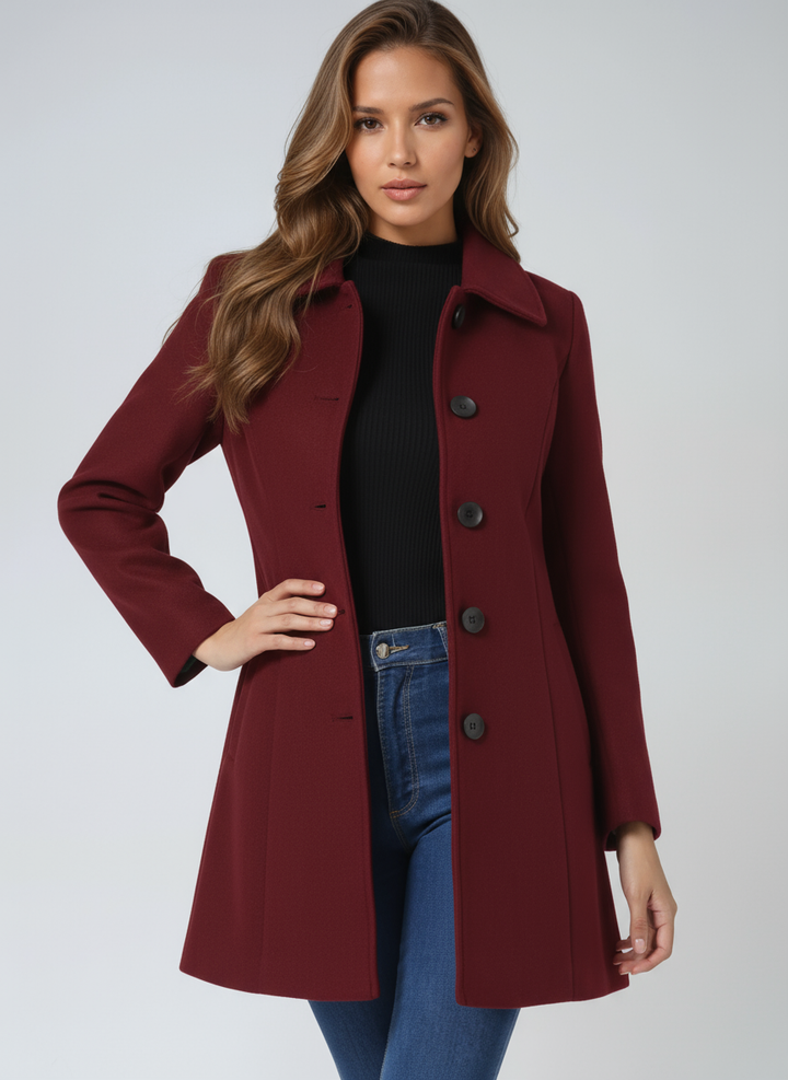 Maeve – Classic Single-Breasted Winter Trench Coat
