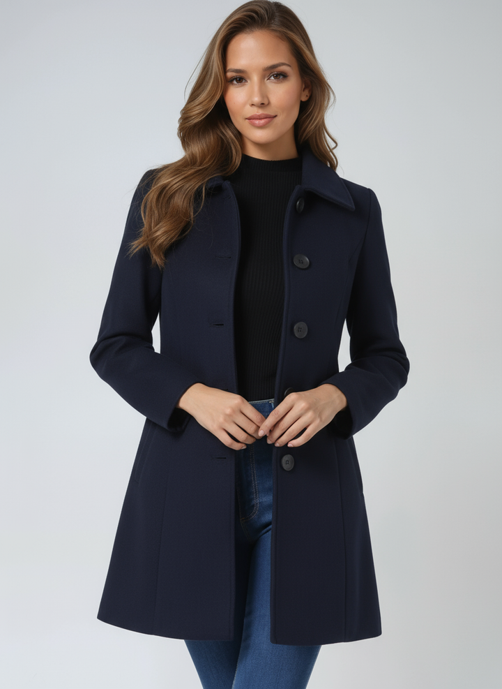Maeve – Classic Single-Breasted Winter Trench Coat