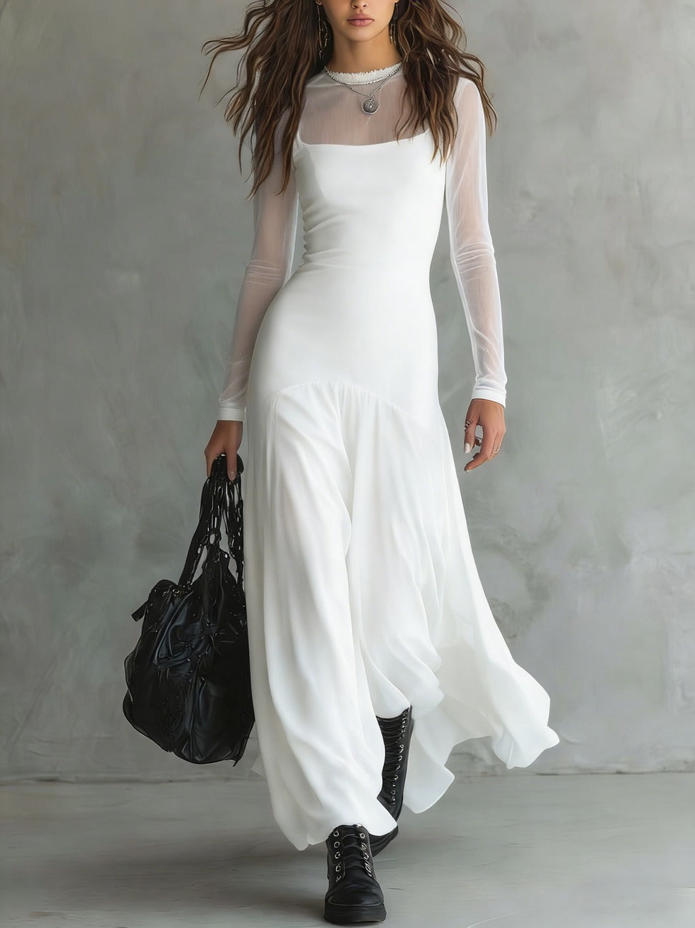 Neve – Elegant Tulle Maxi Gown